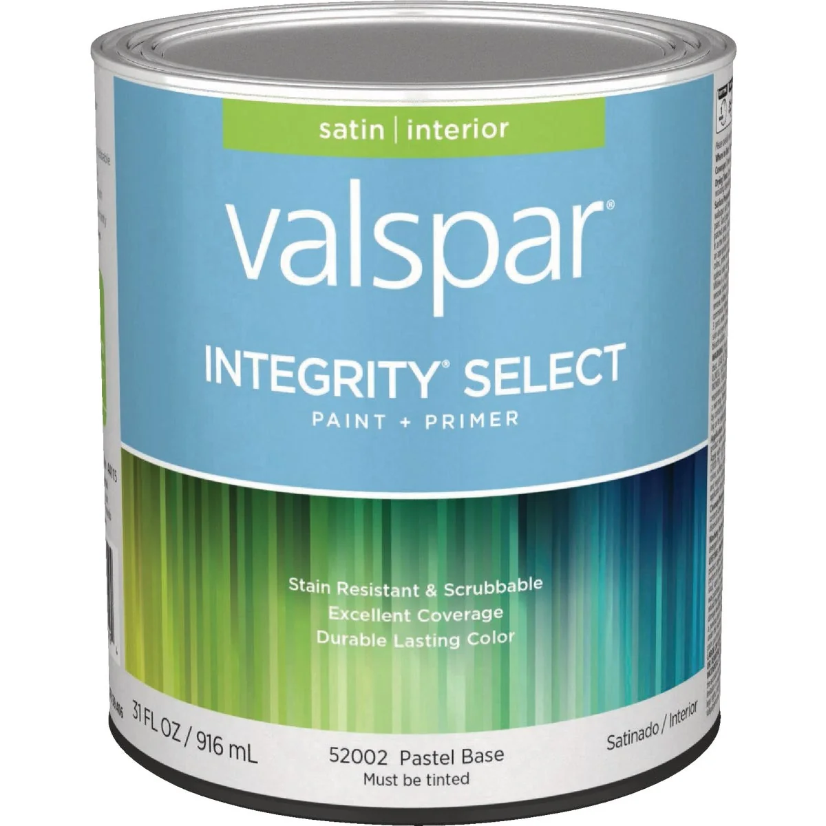 High-Quality Valspar Integrity Select Paint Primer Satin Interior Paint Pastel Base 1 Qt. Refined