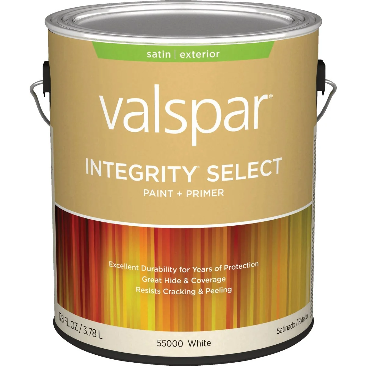 Secure Valspar Integrity Select Satin Paint Primer Exterior Paint White 1 Gal. Clean