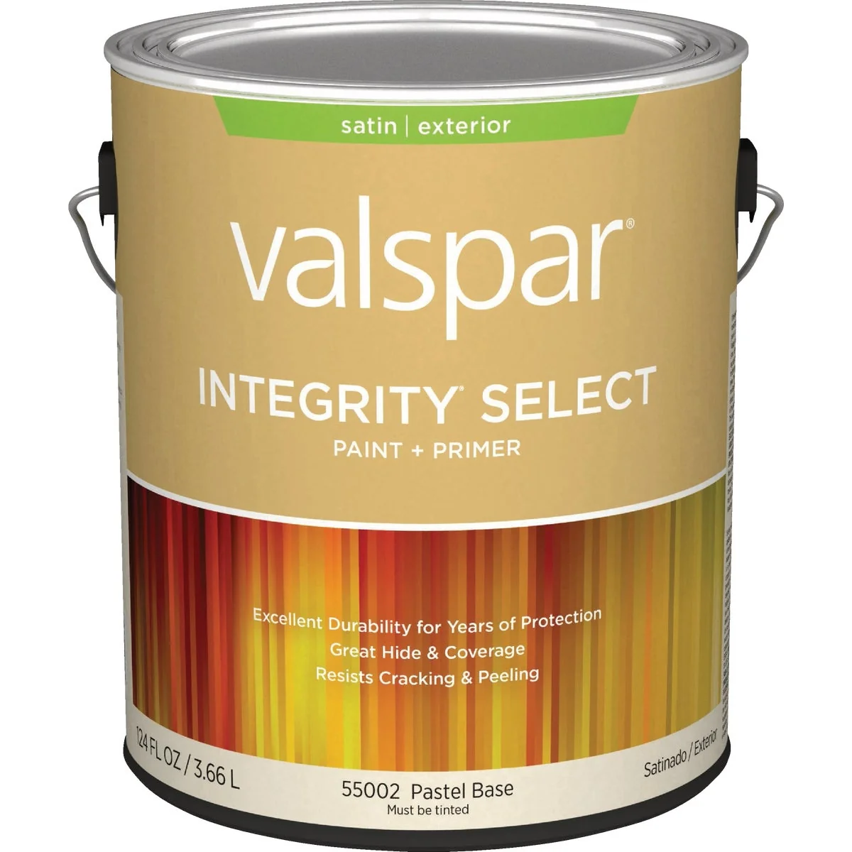 Artisan Valspar Integrity Select Satin Paint Primer Exterior Paint Pastel Base 1 Gal. Elegant