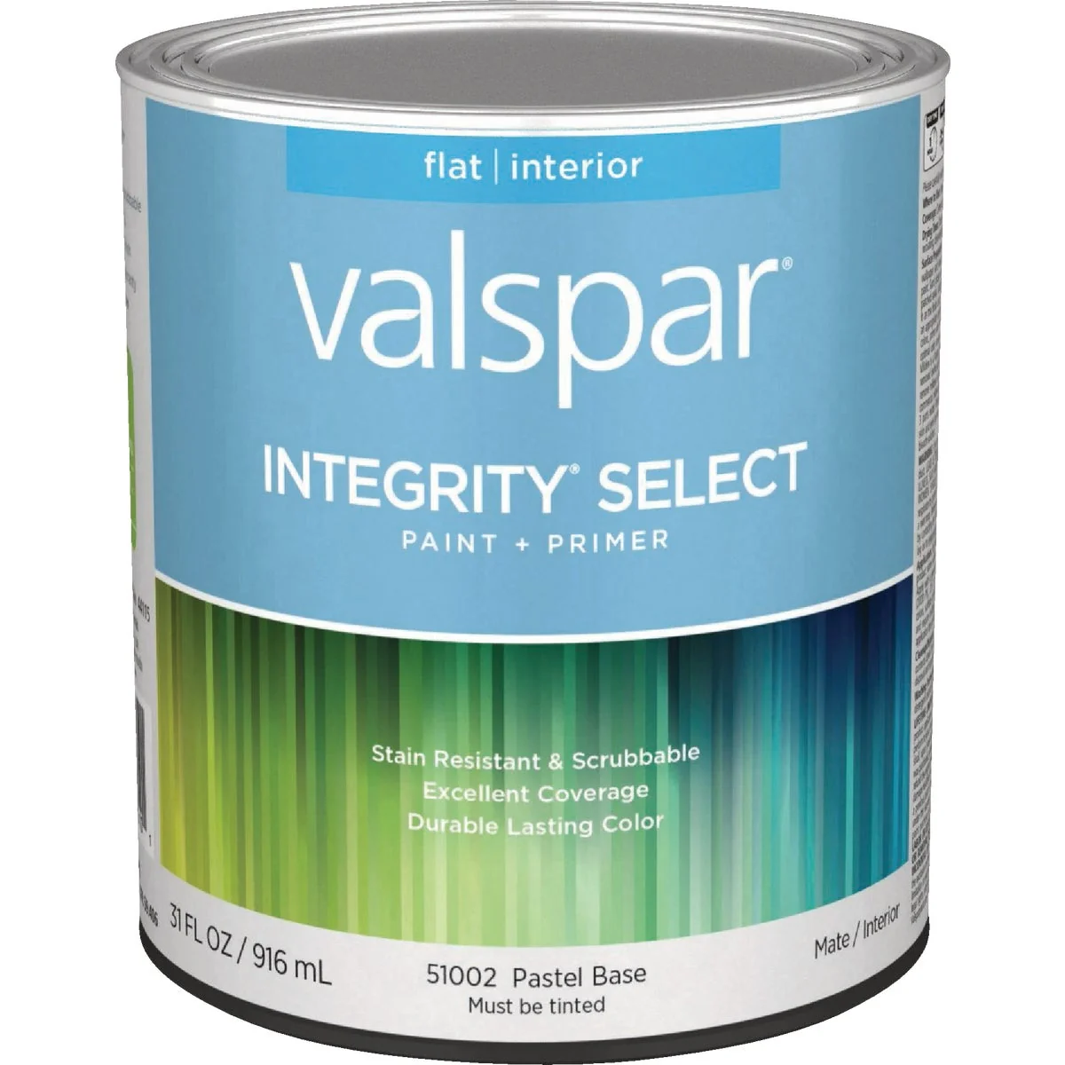 First-Class Valspar Integrity Select Paint Primer Flat Interior Paint Pastel Base 1 Qt. High-Quality