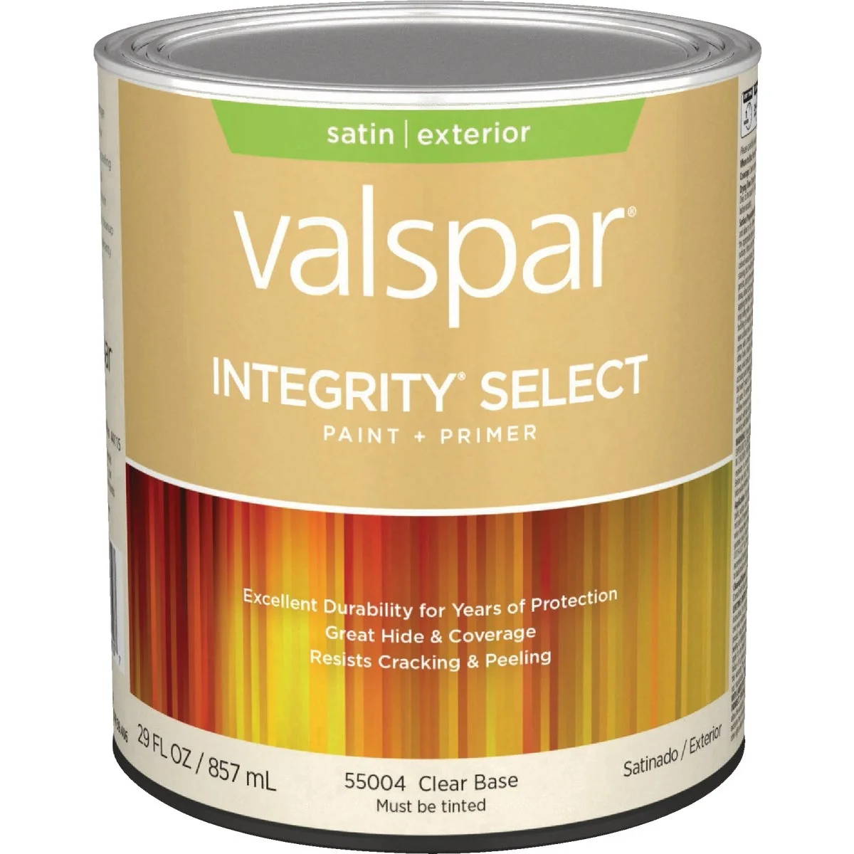 Luxury Valspar Integrity Select Satin Paint Primer Exterior Paint Clear Base 1 Qt. Clean