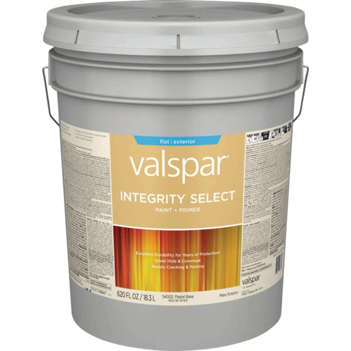 Superior Valspar Integrity Select Flat Paint Primer Exterior Paint Pastel Base 5 Gal. First-Class