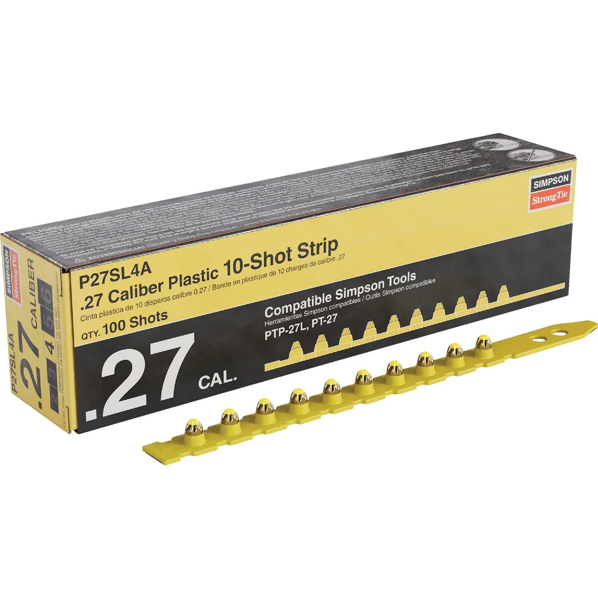 Enhanced Simpson Strong-Tie 0.27-Caliber Level 4 Yellow Powder Load 10-Shot Strip 100-Qty Clean