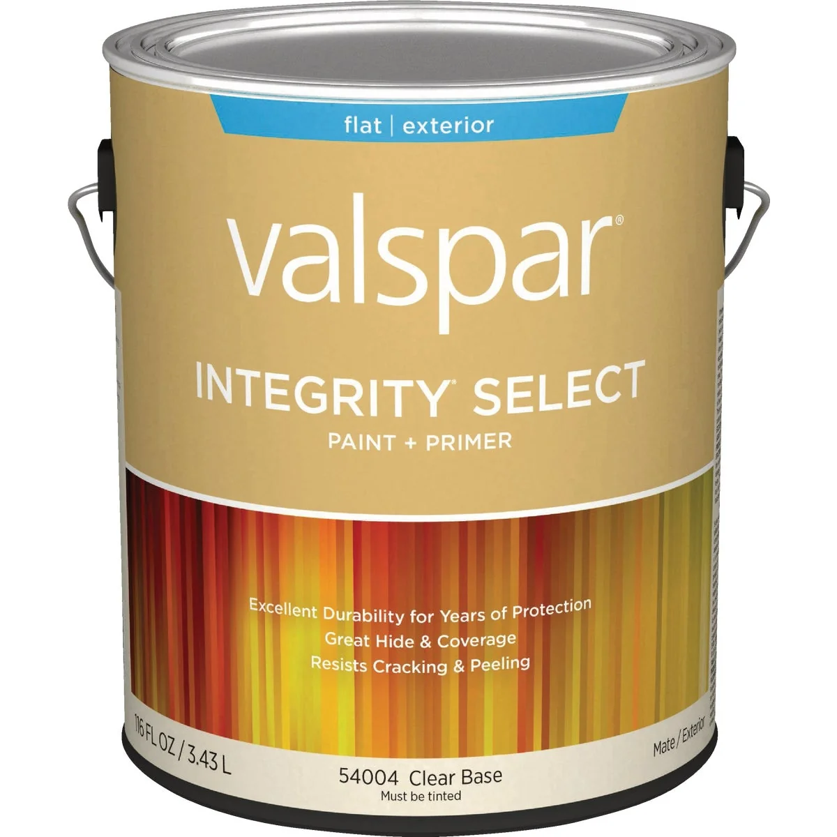 Enhanced Valspar Integrity Select Flat Paint Primer Exterior Paint Clear Base 1 Gal. Sustainable