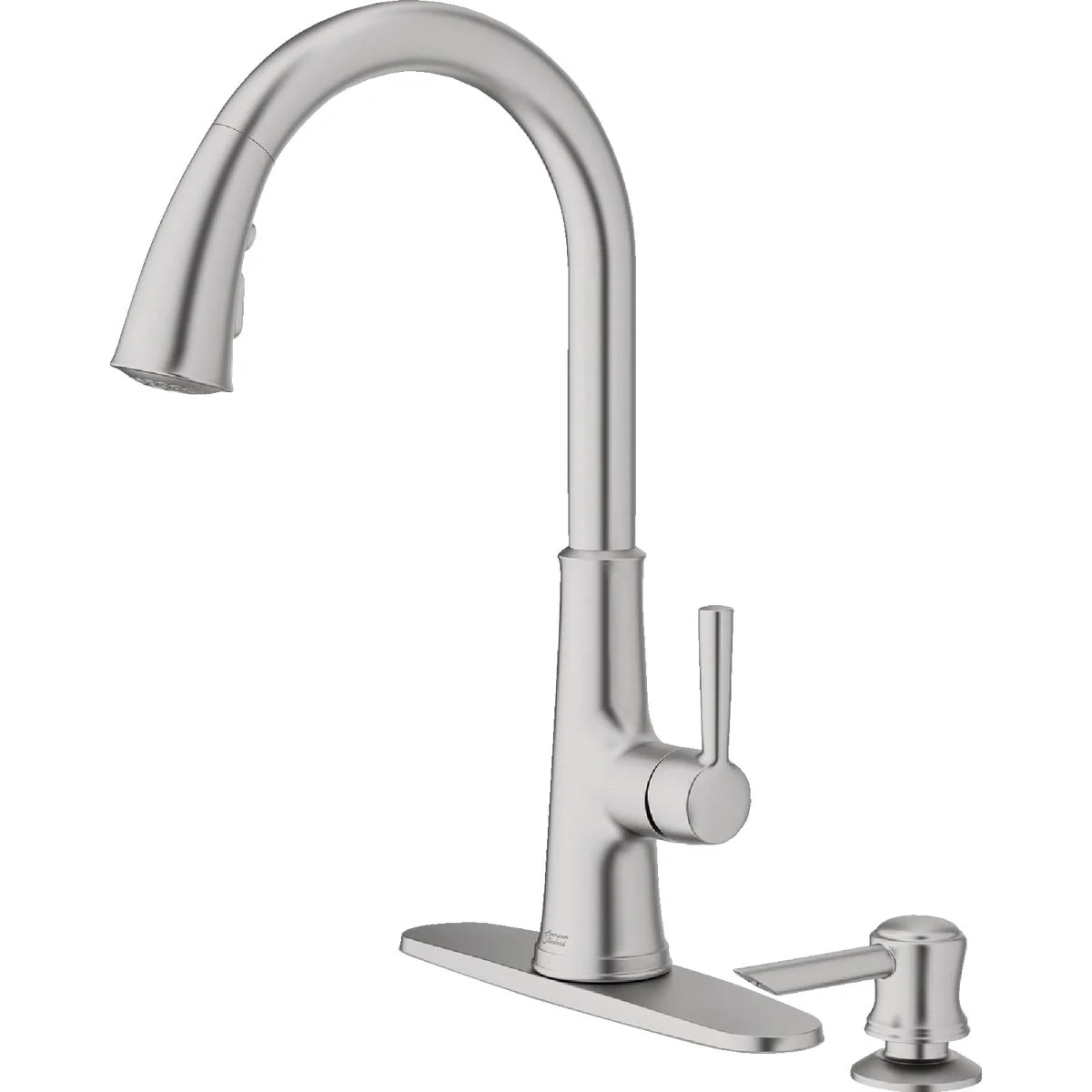 Elite American Standard Maven 1-Handle Lever Pull-Down Kitchen Faucet with Soap Dispenser Stainless Steel Fashionable