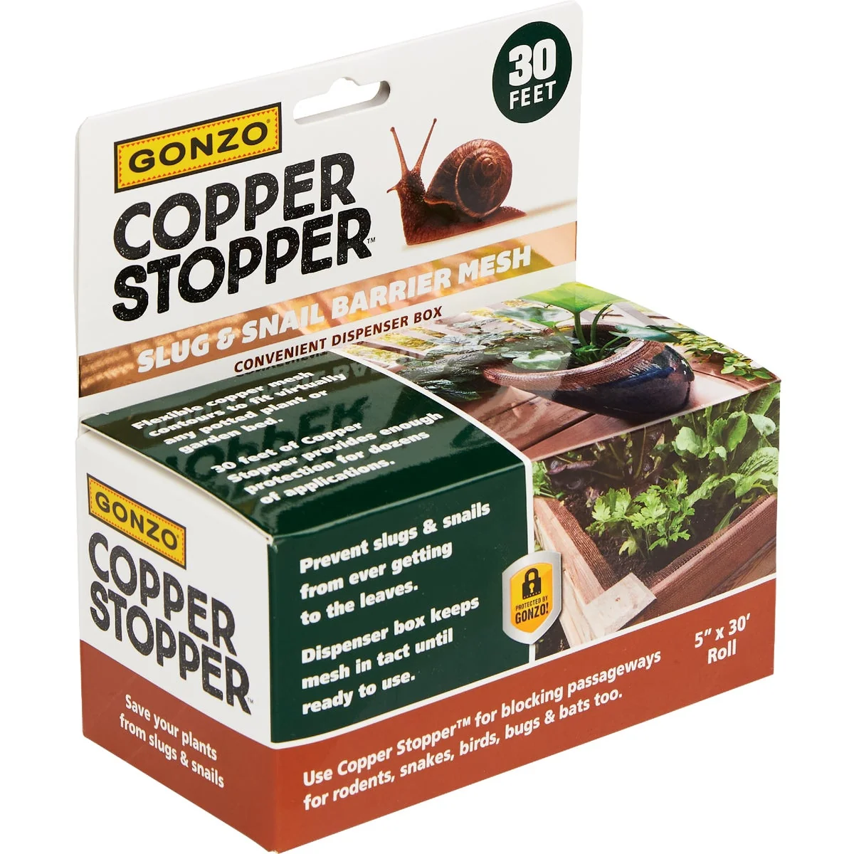 Classic Gonzo Copper Stopper 5 In. x 30 Ft. Slug Snail Copper Mesh Elegant