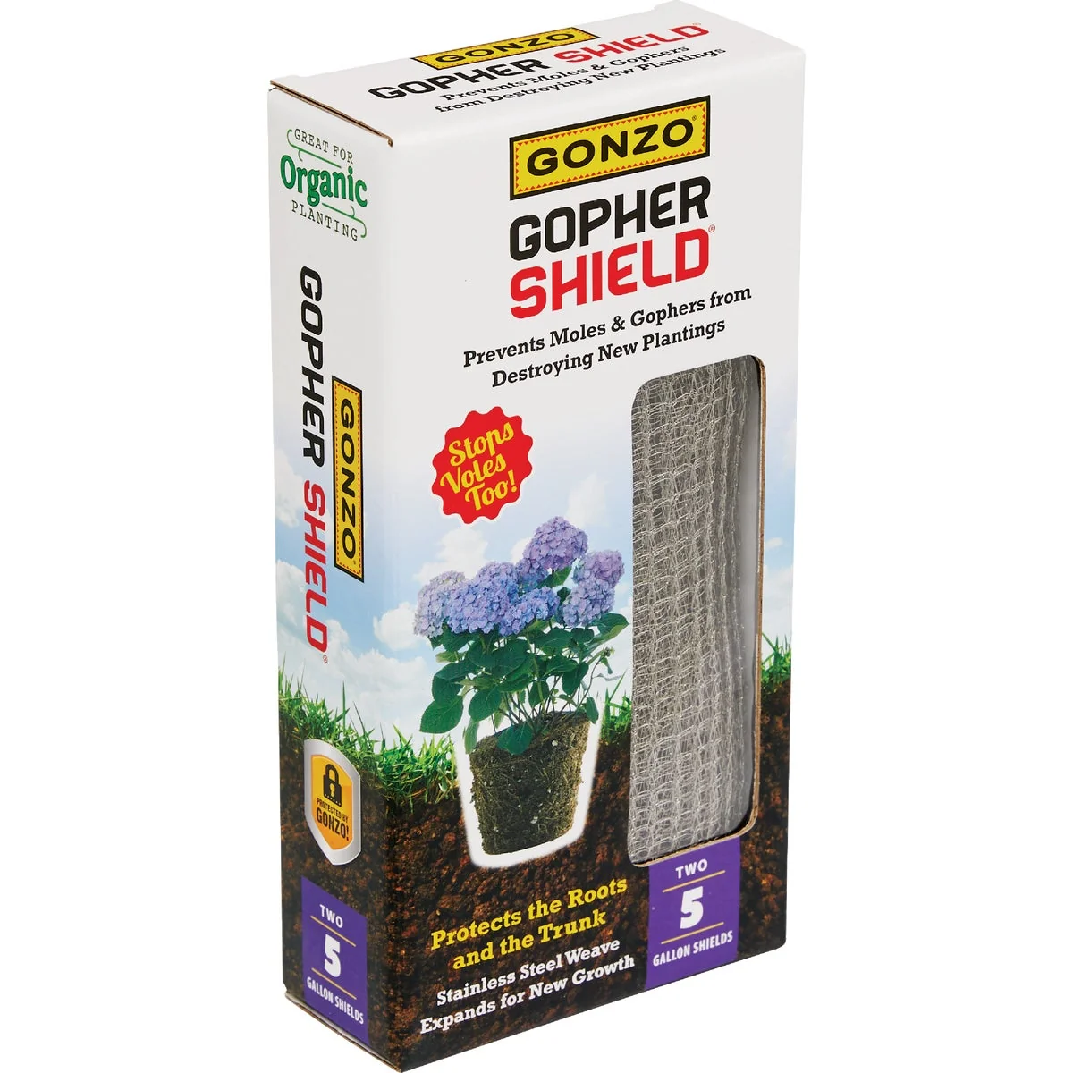 Flexible Gonzo Gopher Shield 5 Gal. Stainless Steel Weave Plant Protector 2-Pack World-Class