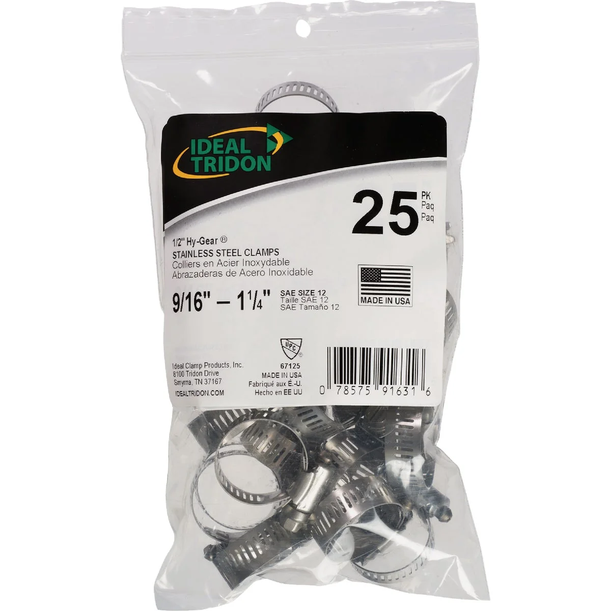 Advanced I HY-GEAR 1 2 In. To 1-1 4 In. Stainless Steel Worm Gear Hose Clamps 25-Piece Carefully Designed