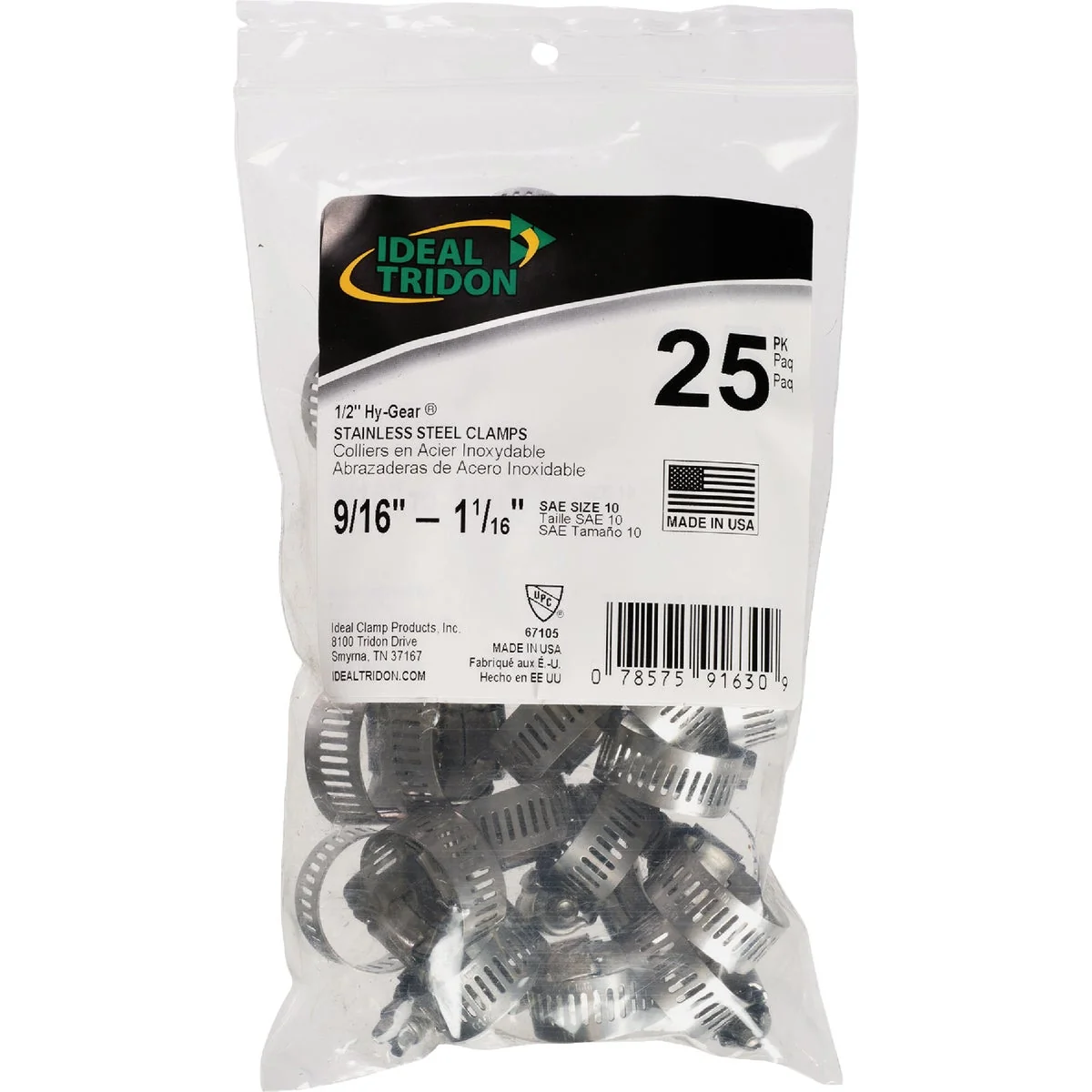 Exclusive I HY-GEAR 1 2 In. To 1-1 16 In. Stainless Steel Worm Gear Hose Clamps 25-Piece Proven