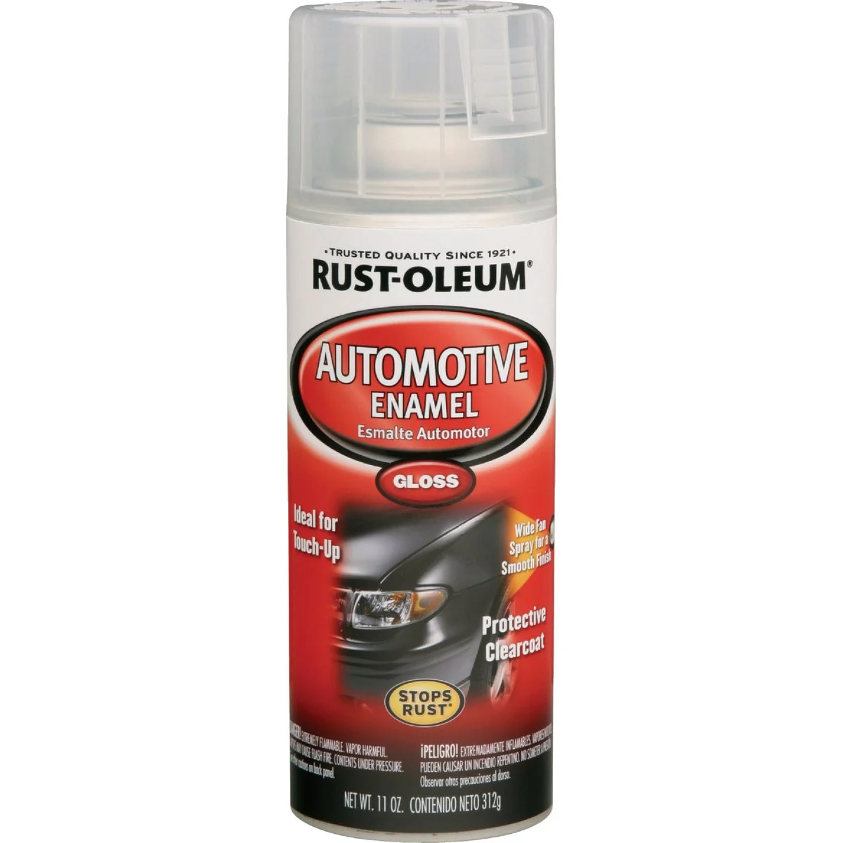Versatile Rust-Oleum Stops Rust Automotive Enamel Spray Paint 12 Oz Gloss Clear Consistent