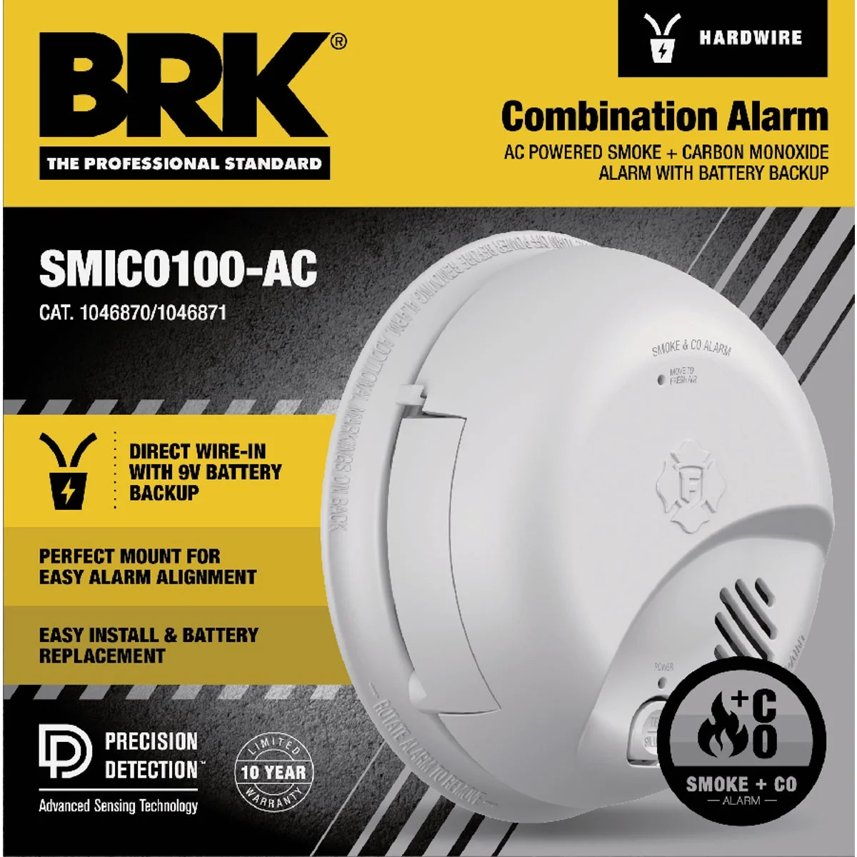 Flexible BRK Hardwired Ionization Combination Smoke Carbon Monoxide Alarm Artisan