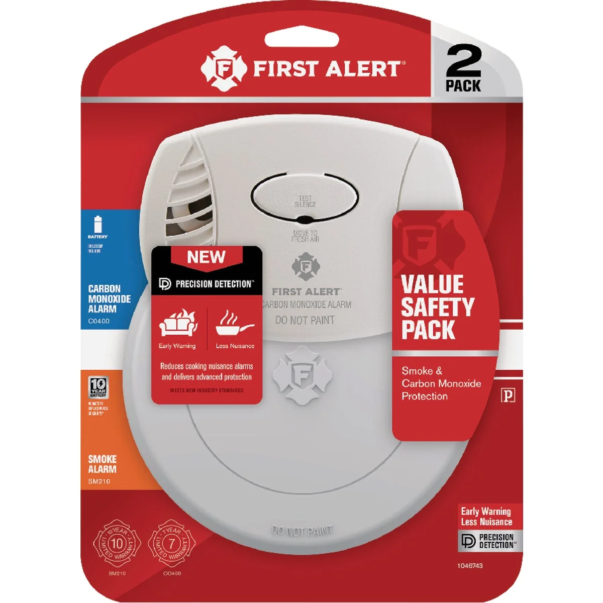 Certified First Alert 10-Year Battery Photoelectric Carbon Monoxide and Smoke Alarm Value Pack Trendy