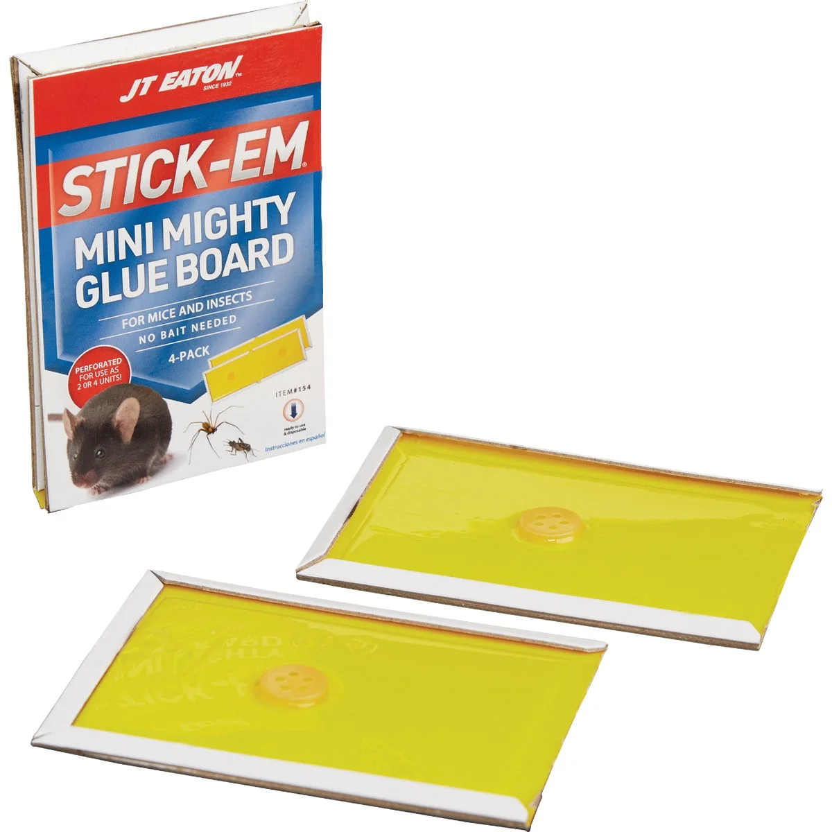 Versatile JT Eaton Stick-Em Mini Mighty Glue Board Mouse Insect Trap 4-Pack Next-Generation