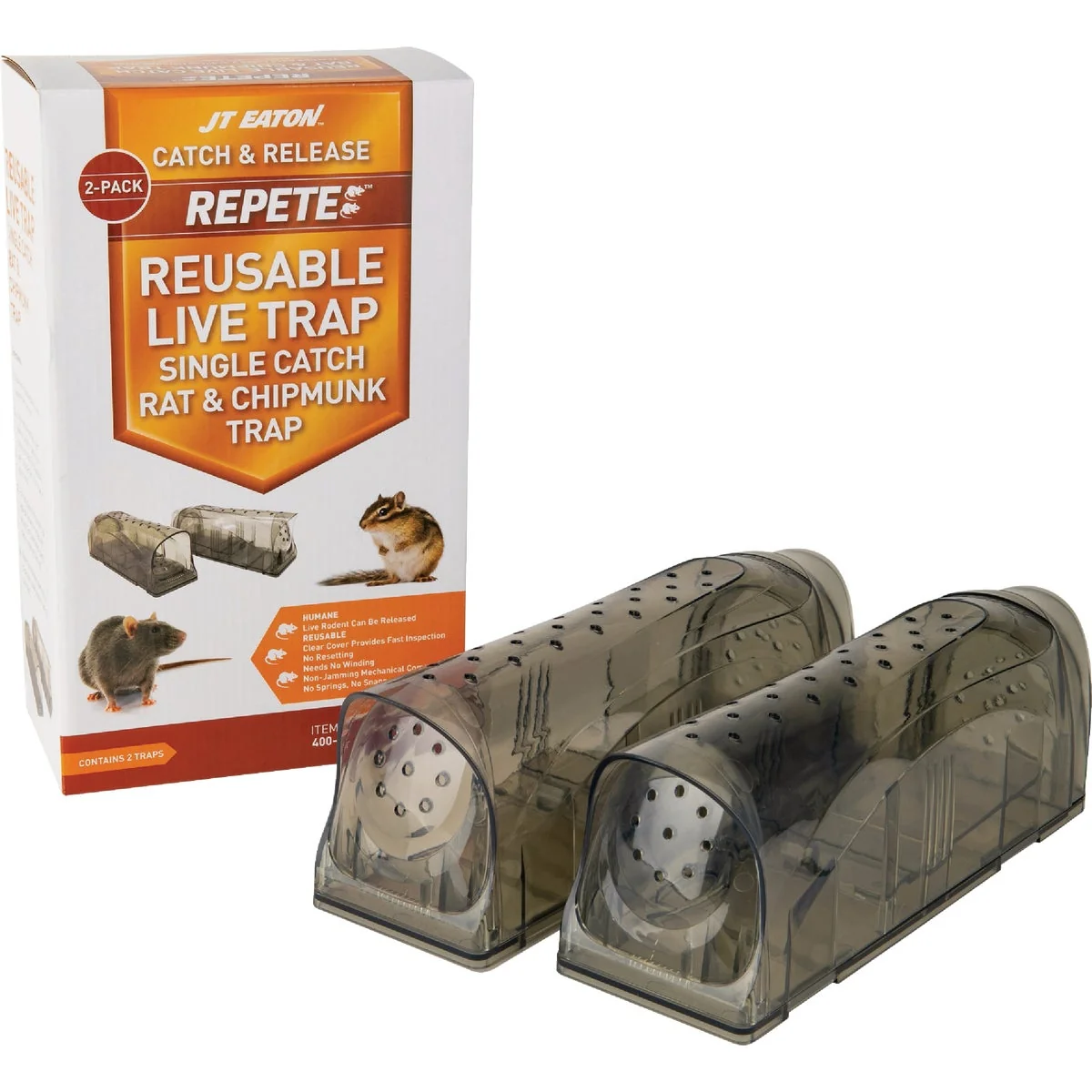 Relaxed JT Eaton Repete Plastic Reusable Live Rat Chipmunk Trap 2-Pack Exclusive