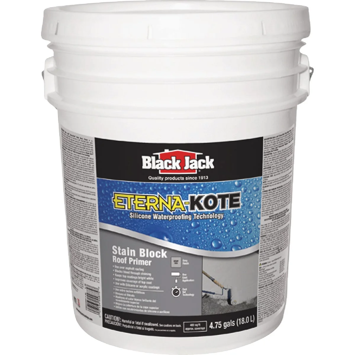Stylish Black Jack Eterna-Kote 5 Gal. Stain Block Roof Primer Detailed