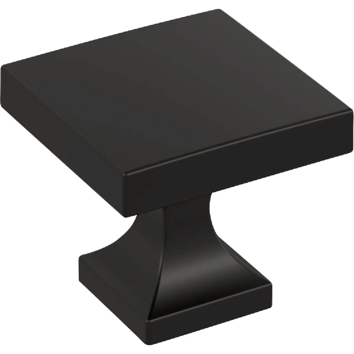 Recyclable Amerock Pedestal 1.0625 In. Square Matte Black Knob Comfortable