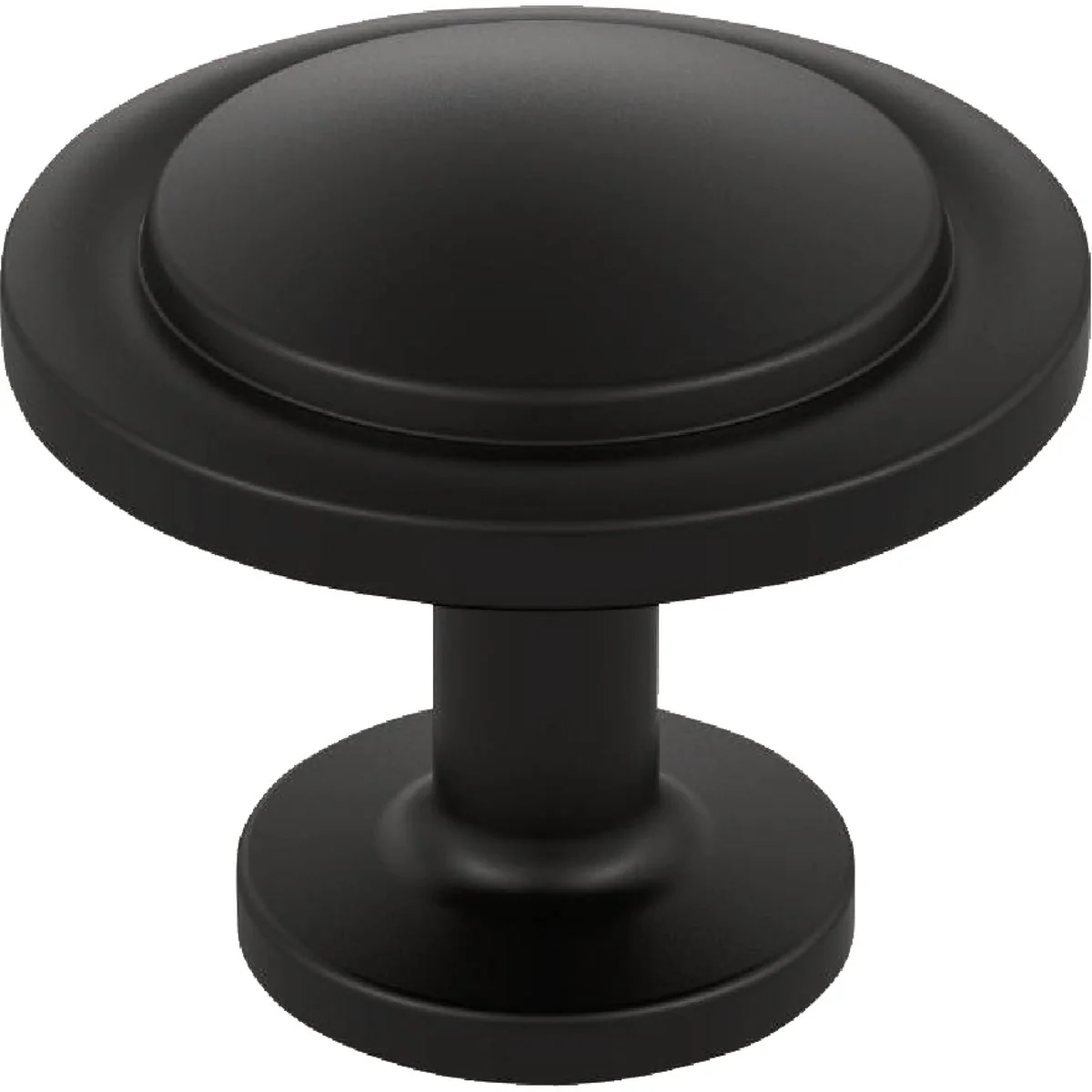 Elegant Amerock Loop 1.1875 In. Dia. Round Matte Black Knob Fine Crafted