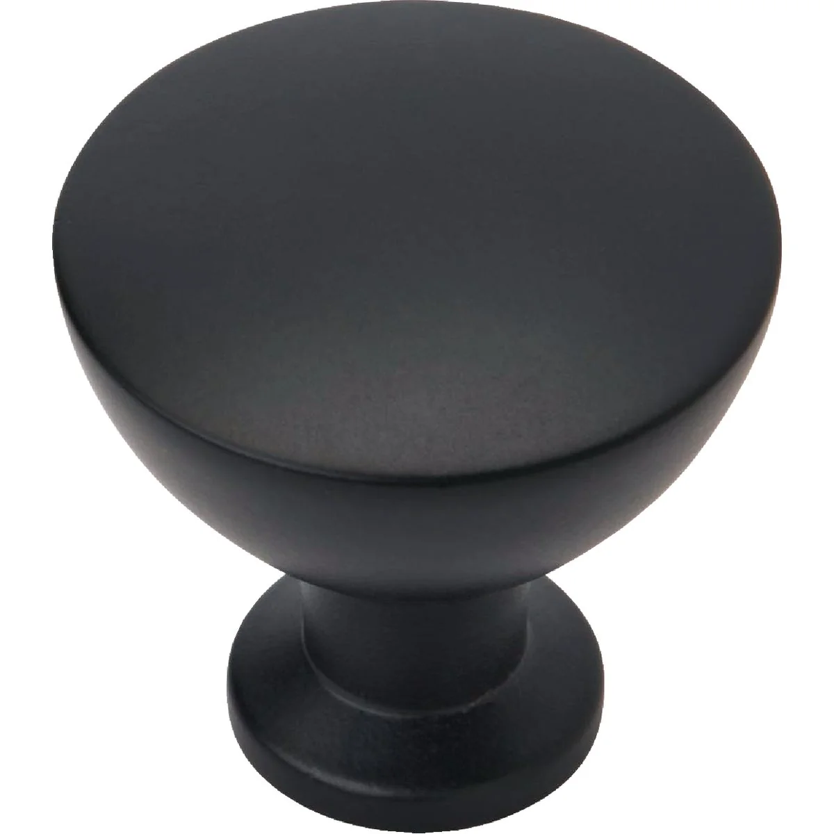 Versatile Amerock Grail 1.25 In. Dia. Round Matte Black Cabinet Knob Minimalist