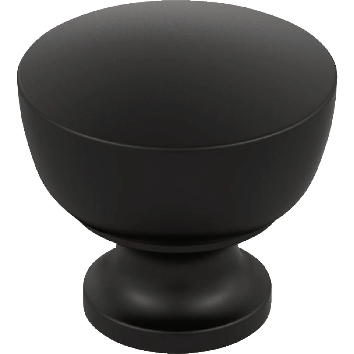 Durable Amerock Chalice 1.25 In. Dia. Round Matte Black Knob Elegant