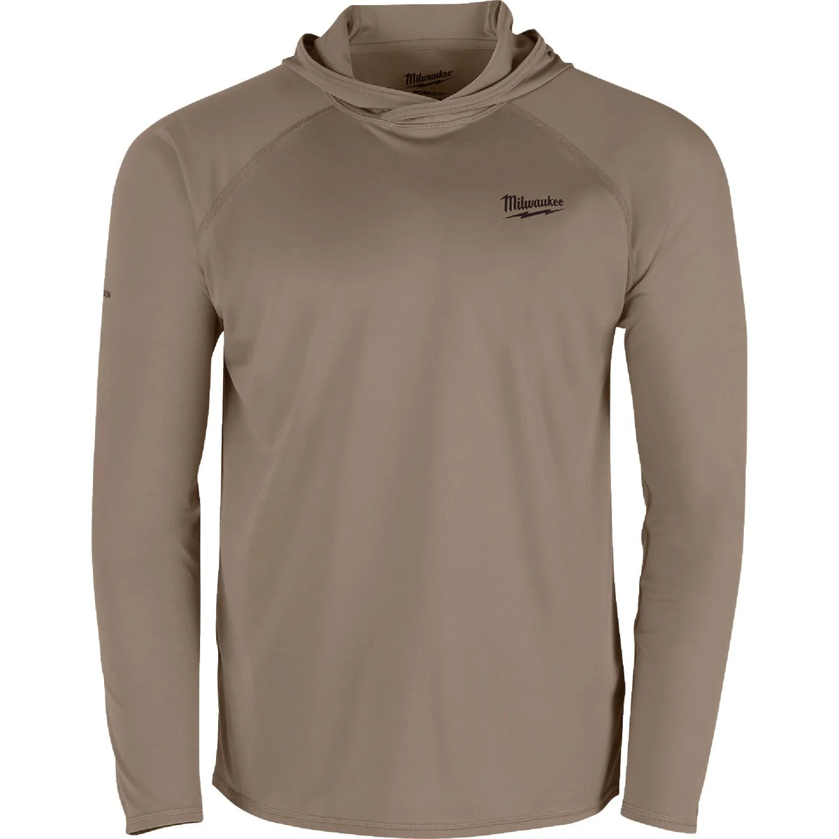 User-Friendly Milwaukee Workskin Medium Sandstone Hooded Men's Sun Shirt Clean