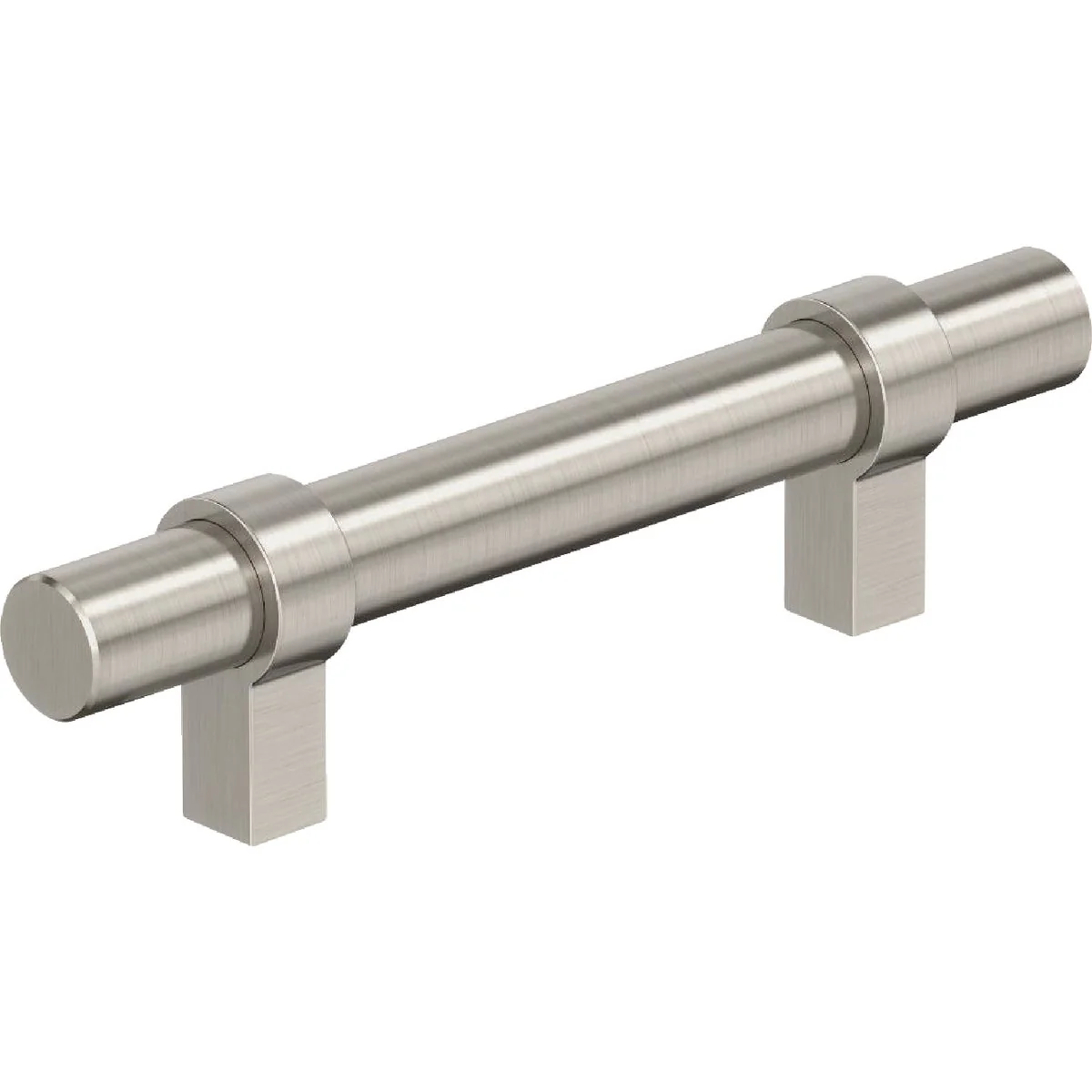 Eco-Friendly Amerock Everyday Basics Central 3 In. Satin Nickel Cabinet Pull Smooth