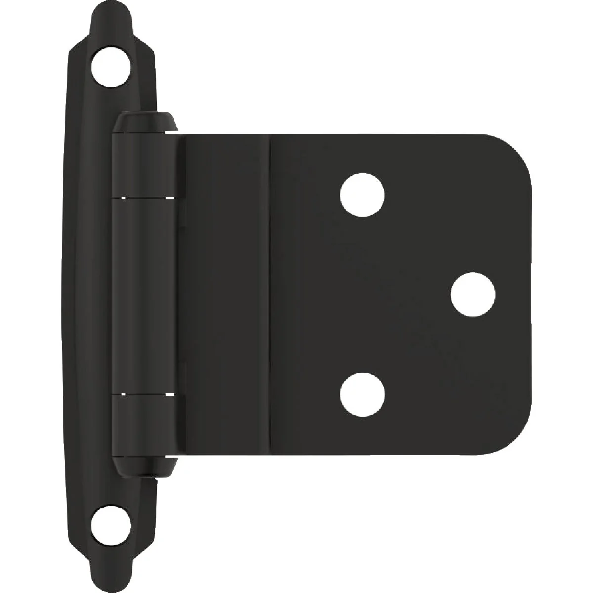 Exclusive Amerock 3 8 In. Matte Black Inset Self Closing Face Mount Cabinet Hinge 10-Pack Smart