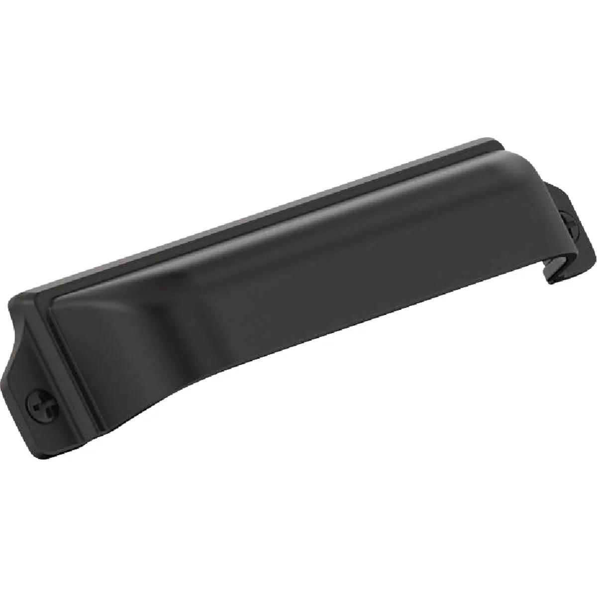 Secure Amerock Everyday Basics Haven 3 In. or 3.75 In. Matte Black Cup Pull Clean