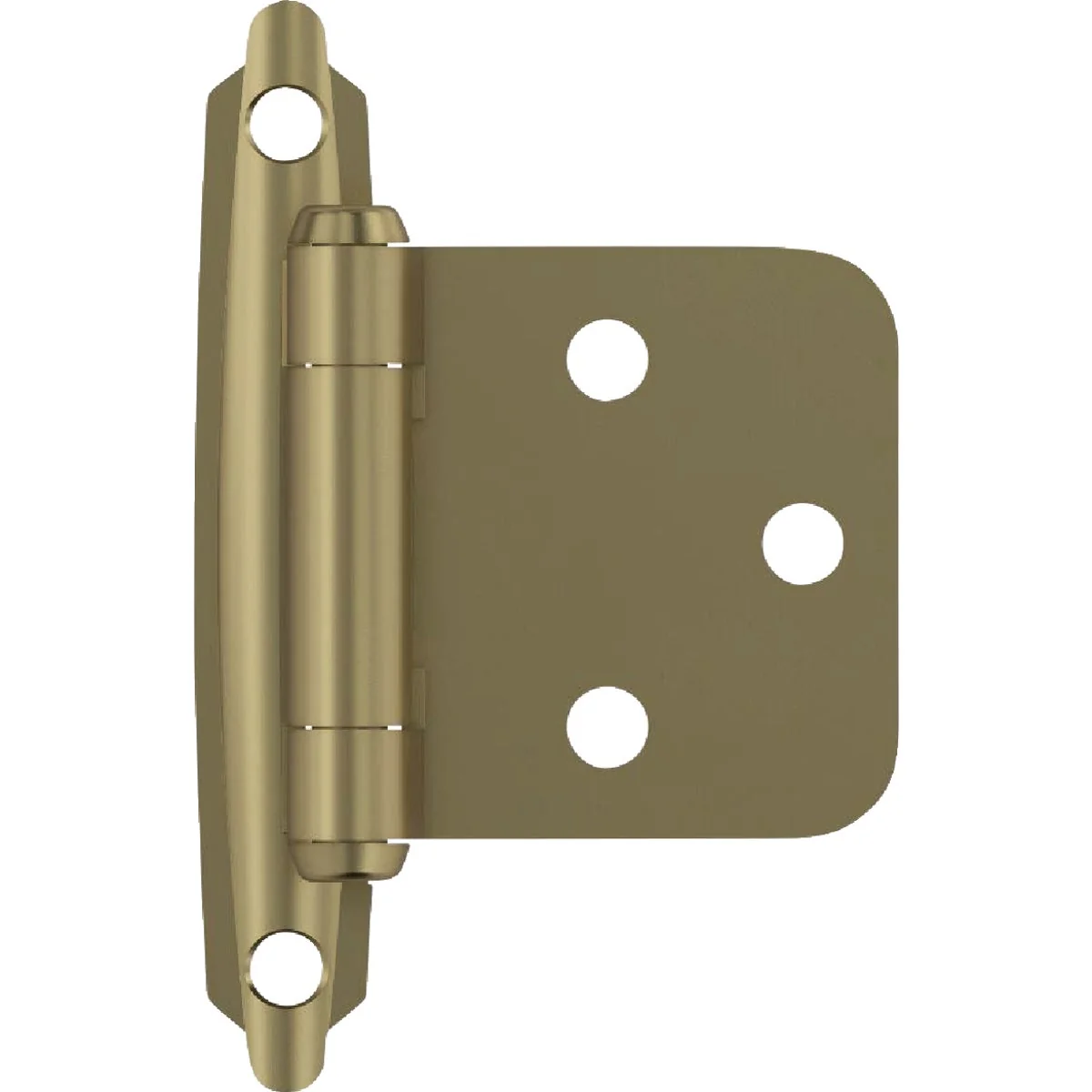 Refined Amerock Golden Champagne Variable Overlay Self Closing Face Mount Cabinet Hinge 2-Pack Healthy