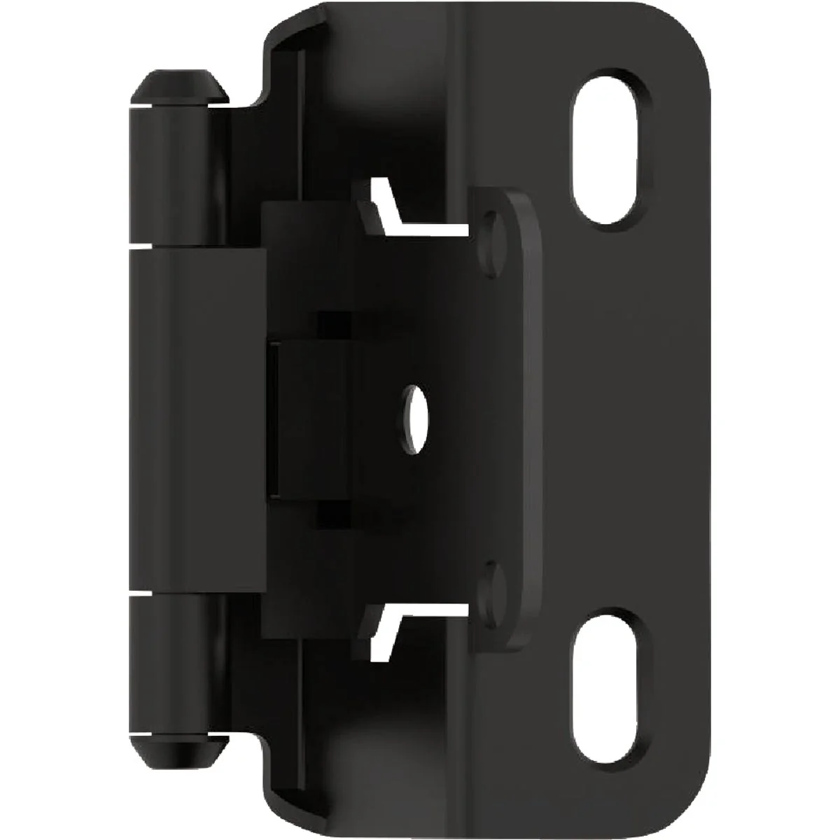 Green Amerock Overlay Self Closing Partial Wrap Matte Black Cabinet Hinge 2-Pack High-Performance