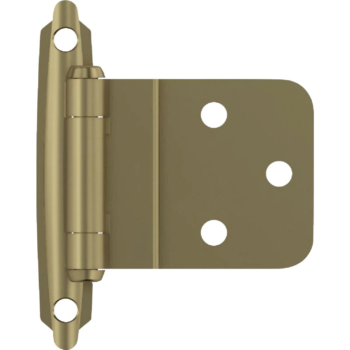 Breathable Amerock 3 8 In. Golden Champagne Inset Self Closing Face Mount Cabinet Hinge 2-Pack Smooth