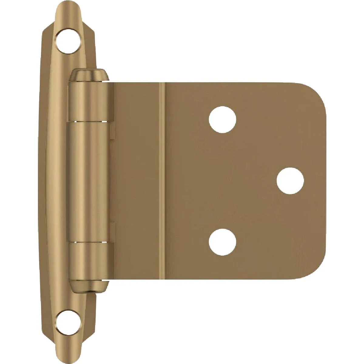 Outstanding Amerock 3 8 In. Champagne Bronze Inset Self Closing Face Mount Cabinet Hinge 2-Pack Fine