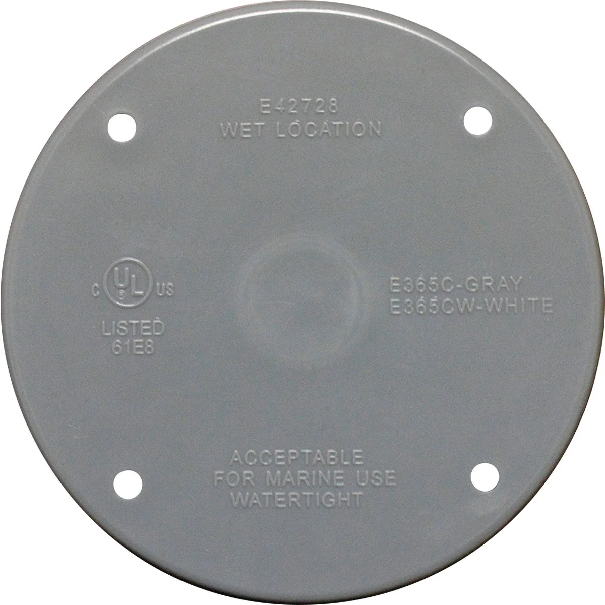 Comfortable Southwire Gray Round Non-Metallic Round Weatherproof Blank Cover Artisan
