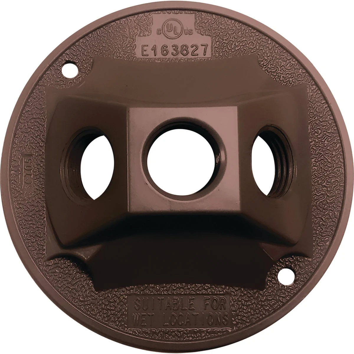 Smooth Southwire Round Weatherproof 3-Hole Bronze Rectangular Cover Environmentally Friendly