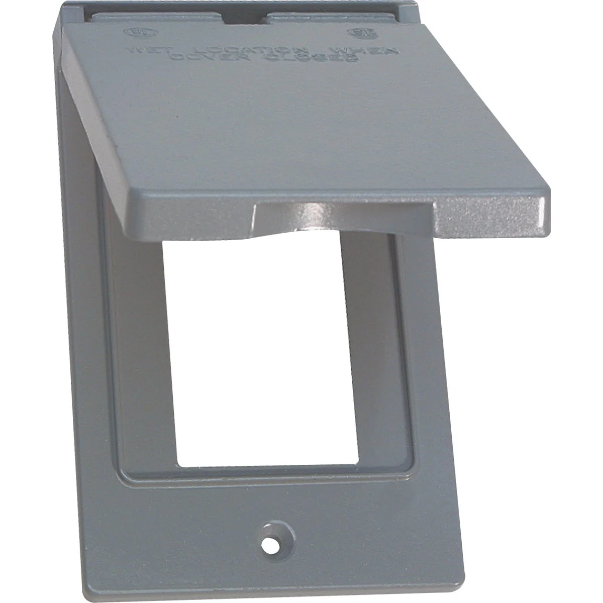 Healthy Southwire Single Gang Vertical Gray Weatherproof GFCI Cover Elite