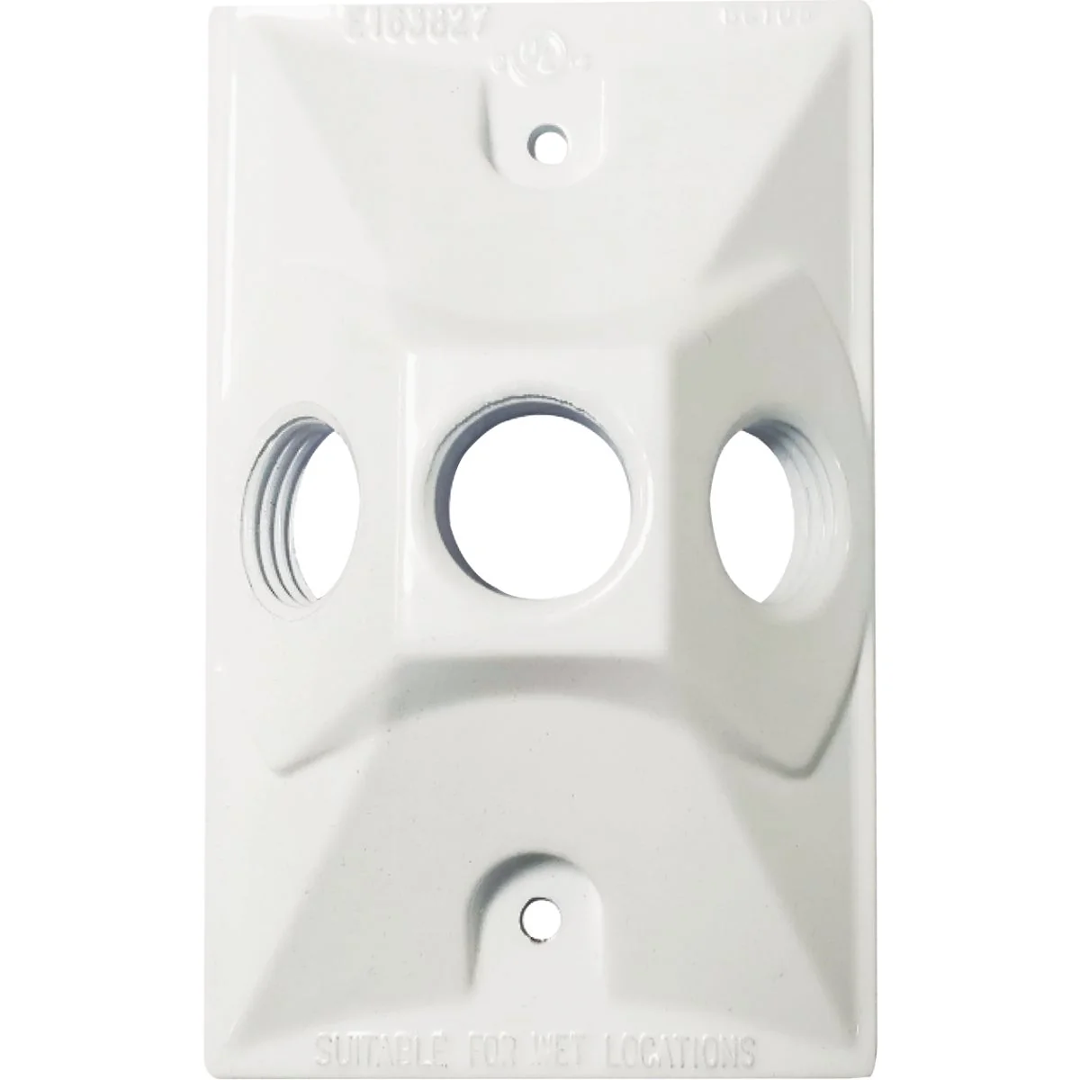 Innovative Southwire Single Gang Weatherproof 3-Hole White Rectangular Cover Next-Generation