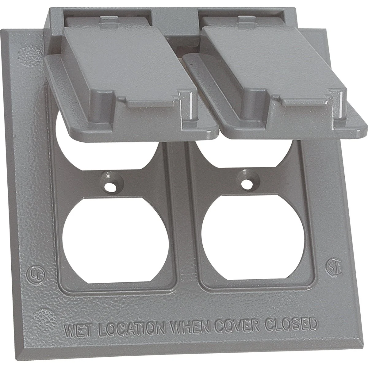 Authentic Southwire Dual Gang Gray Vertical Weatherproof Duplex Cover Easy-to-Use