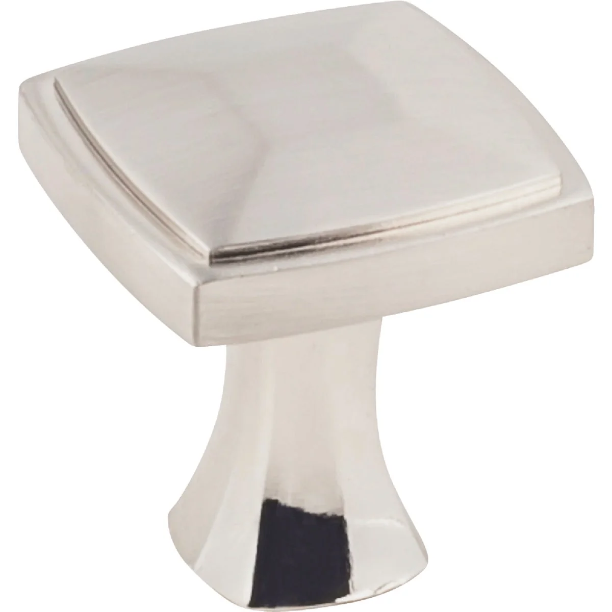 Fashionable KasaWare 1-1 16 In. Diameter Satin Nickel Plain Square Knob 4-Pack Organic