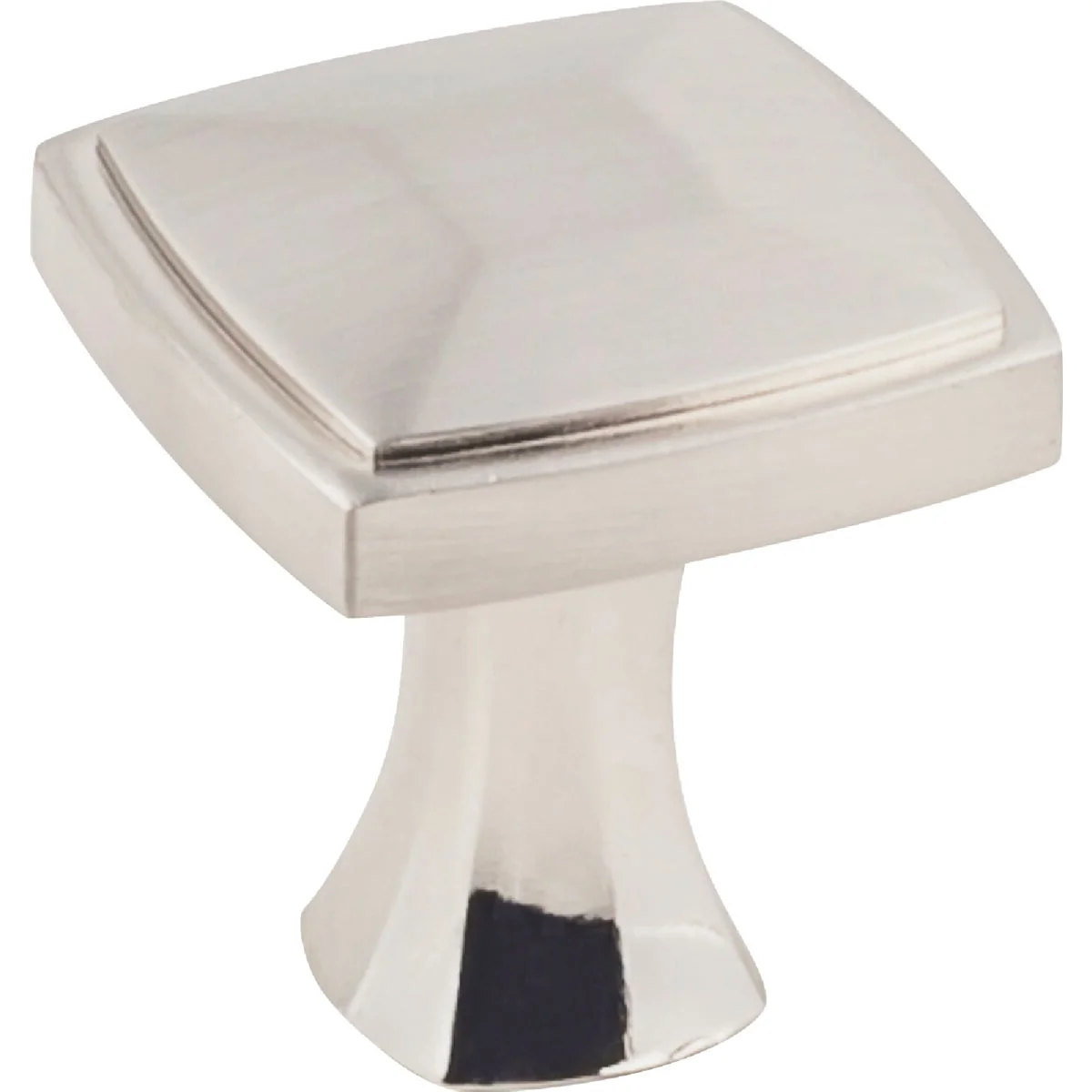 Casual KasaWare 1-1 16 In. Diameter Satin Nickel Plain Square Knob 10-Pack Smooth