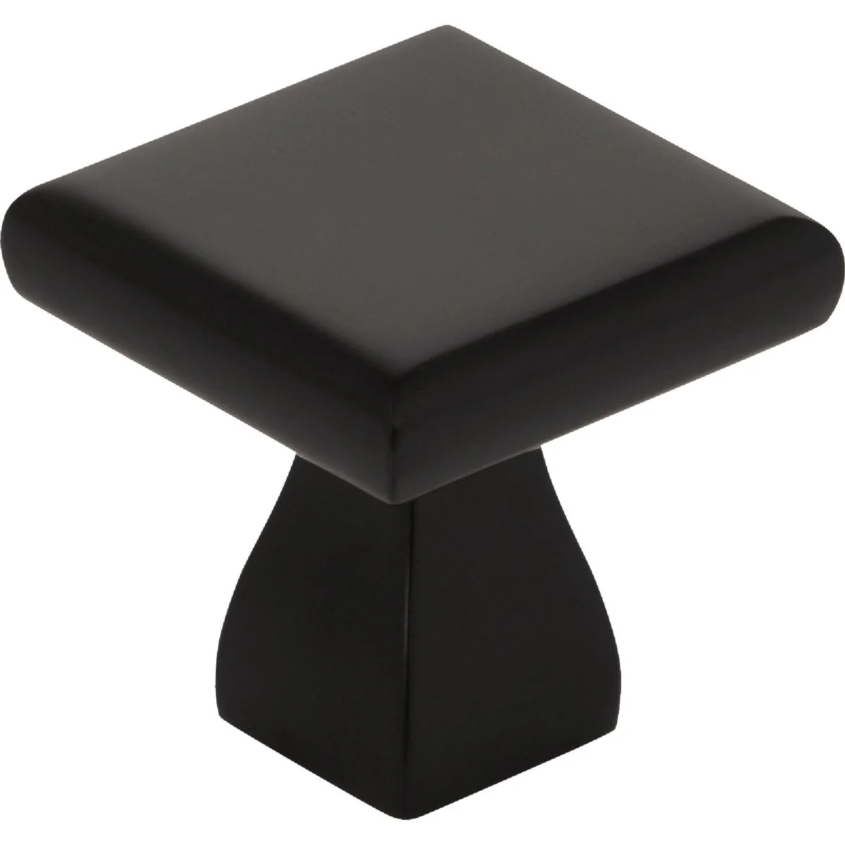 Efficient KasaWare 1 In. Diameter Matte Black Flared Foot Square Knob 4-Pack Original Design