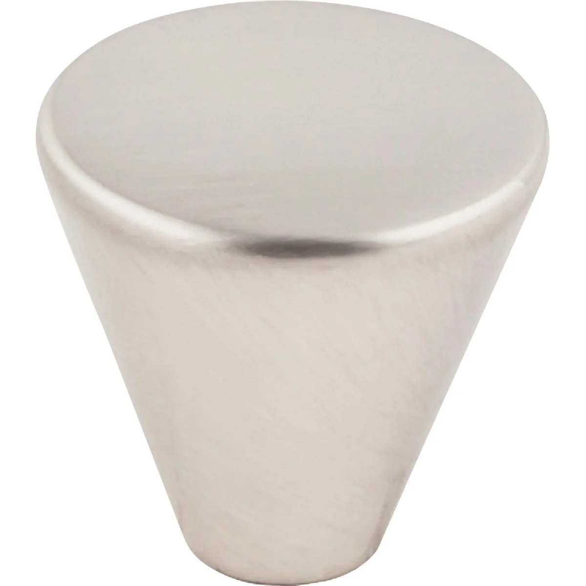 Convenient KasaWare 1 In. Diameter Satin Nickel Cone Knob 4-Pack Contemporary