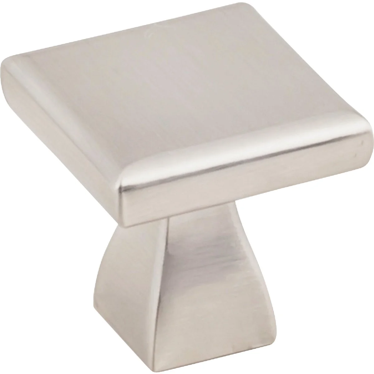 Solid KasaWare 1 In. Diameter Satin Nickel Flared Foot Square Knob 10-Pack Trusted
