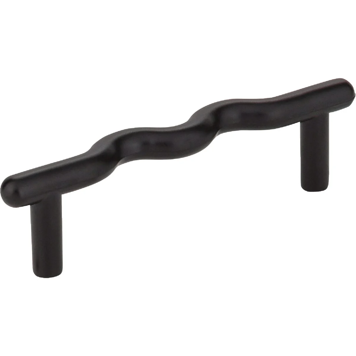 Trusted Elements Verona 3-7 8 In. Matte Black Wavy Cabinet Pull Enhanced
