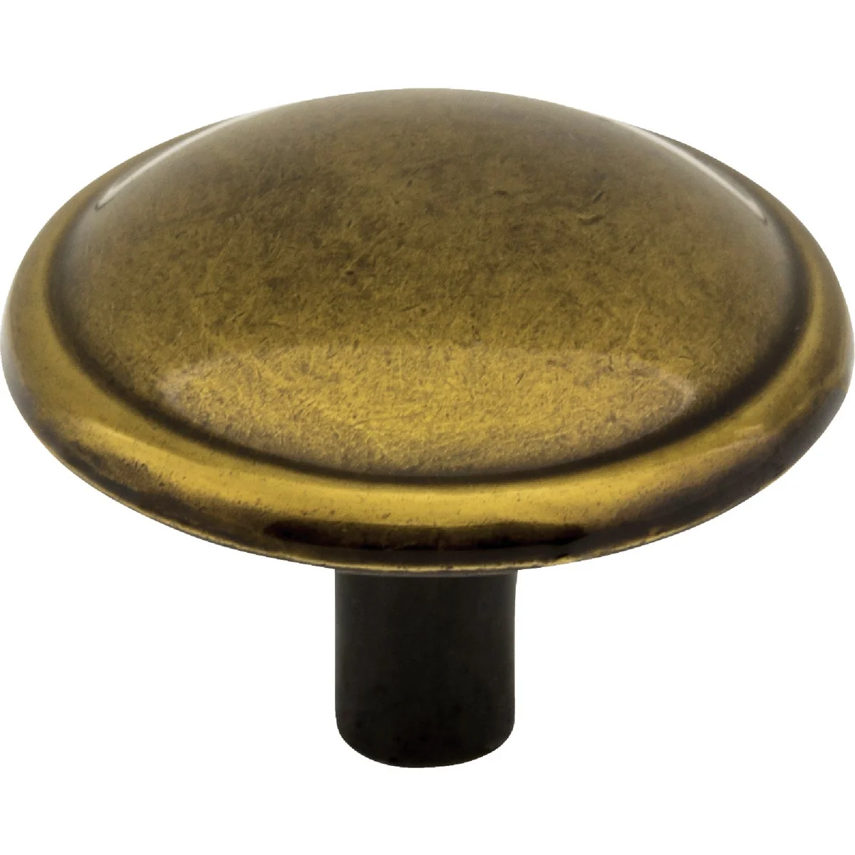 Effective Elements Kingsport 1-1 4 In. Diameter Brushed Antique Brass Mushroom Knob Exclusive