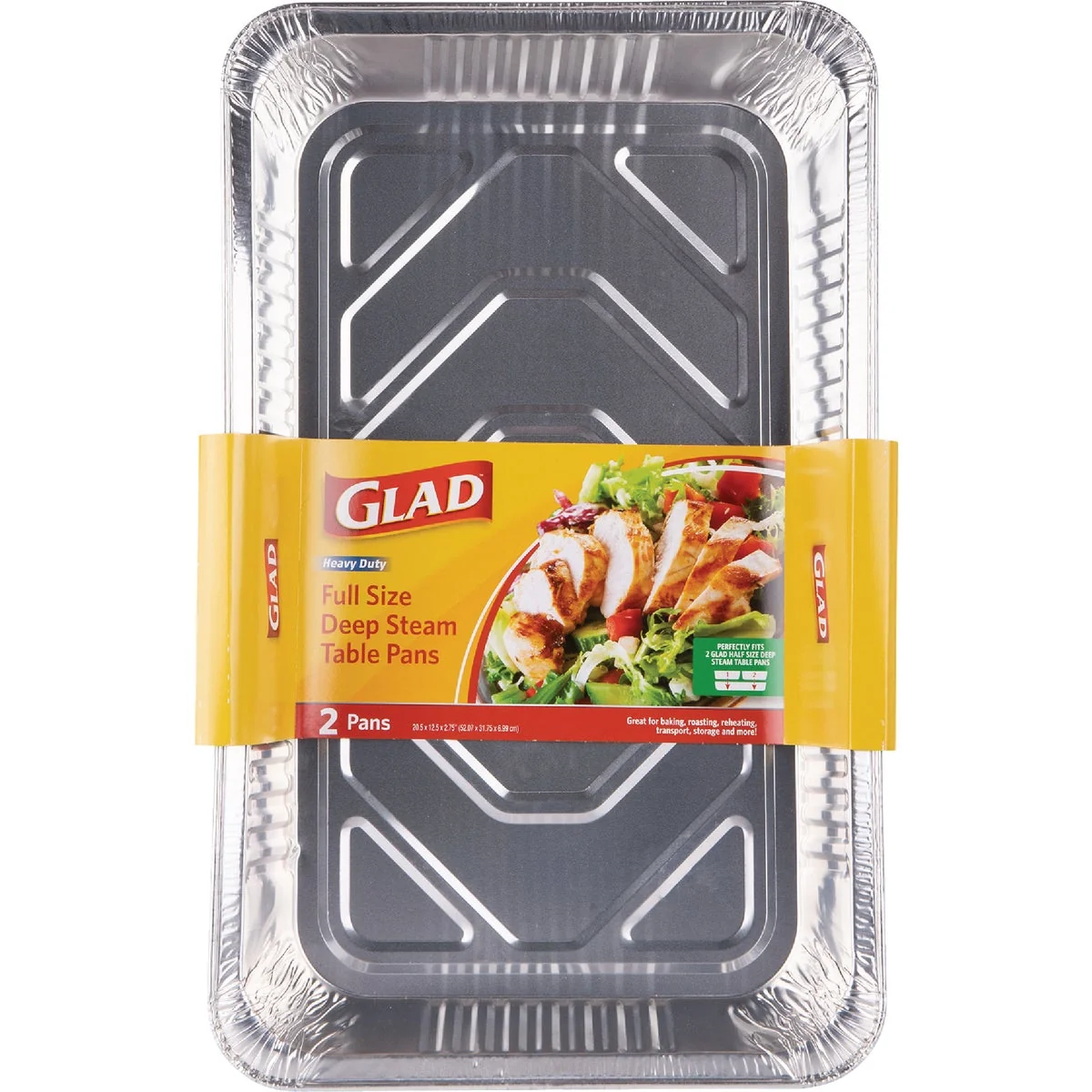 Solid Glad Full Size Deep Steam Table Pan 2-Count Exceptional