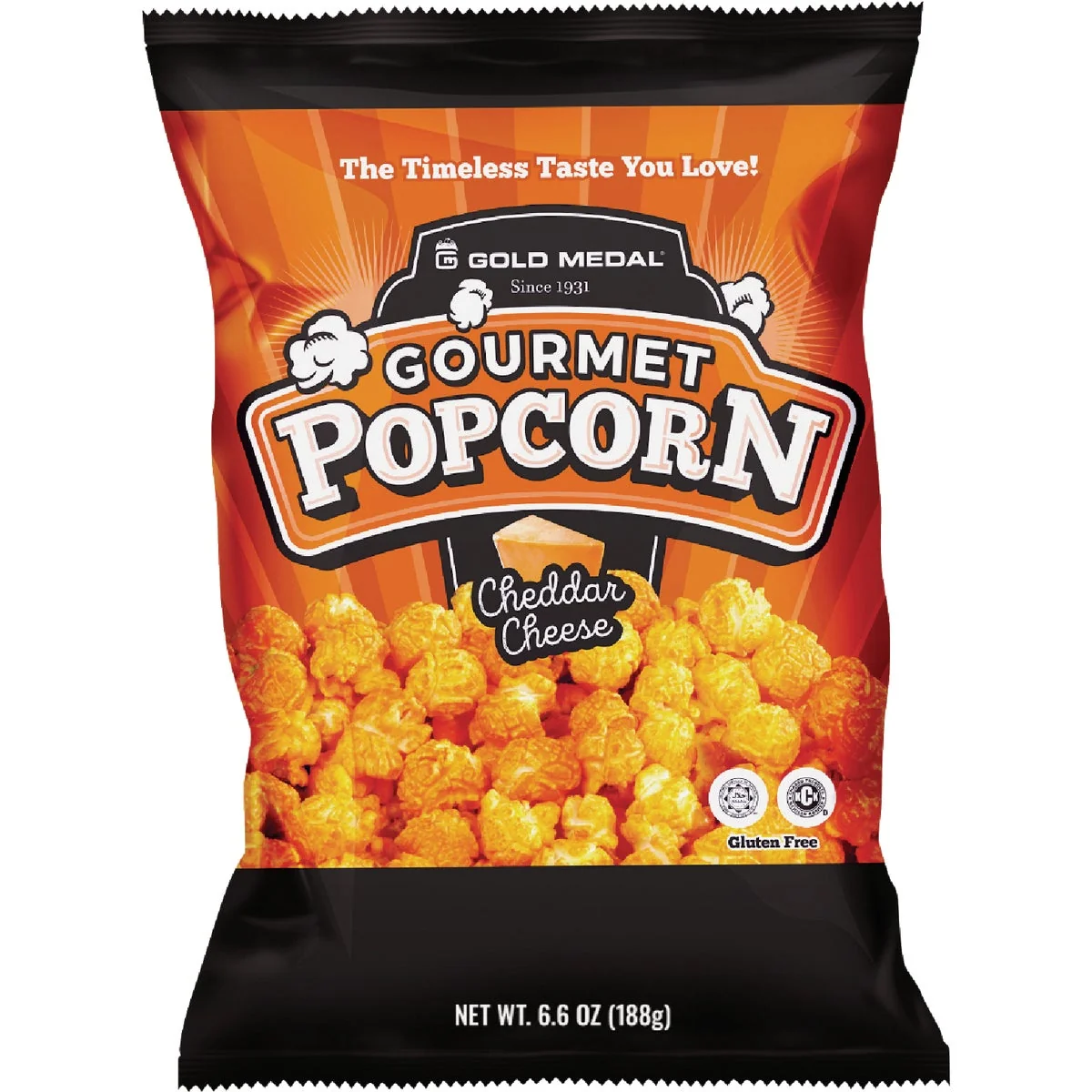 Stylish Gold Medal Gourmet 6.6 Oz. Cheddar Cheese Popcorn Fine Crafted