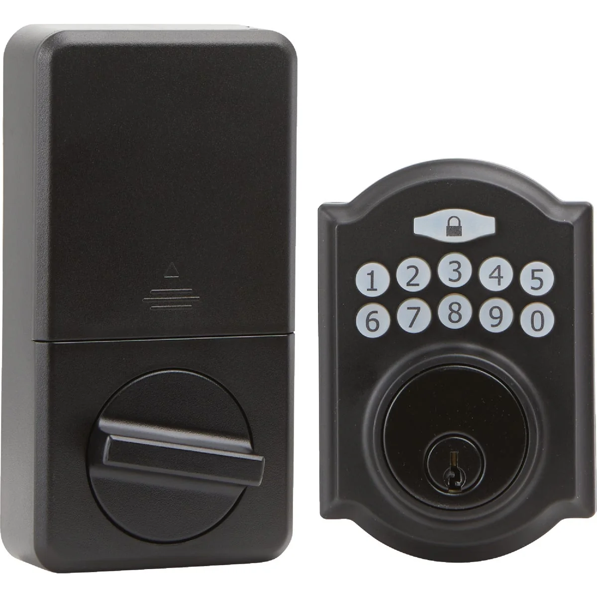 User-Friendly Steel Pro Electronic Deadbolt Matte Black Minimalist