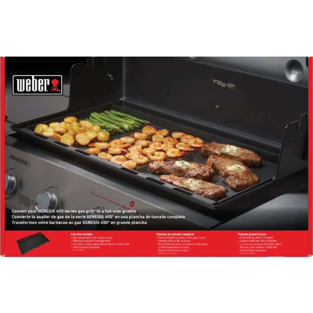 Next-Generation Weber Rust Resistant Griddle Insert Genesis 400 Series 2016 Official