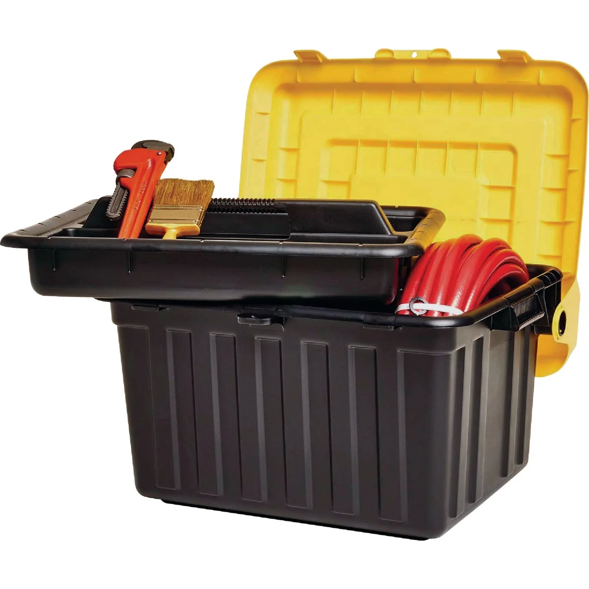 Modern Durabilt Black Yellow Tote Locker with Tray Smart