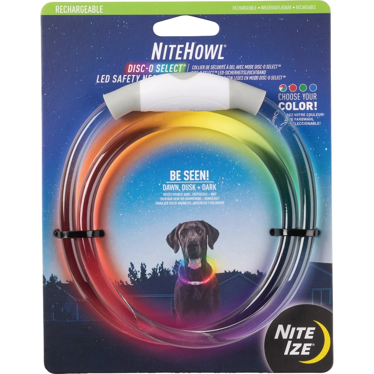 Efficient Nite Ize Nite Howl Lithium Polymer Rechargeable Color Changing LED Safety Necklace Outstanding