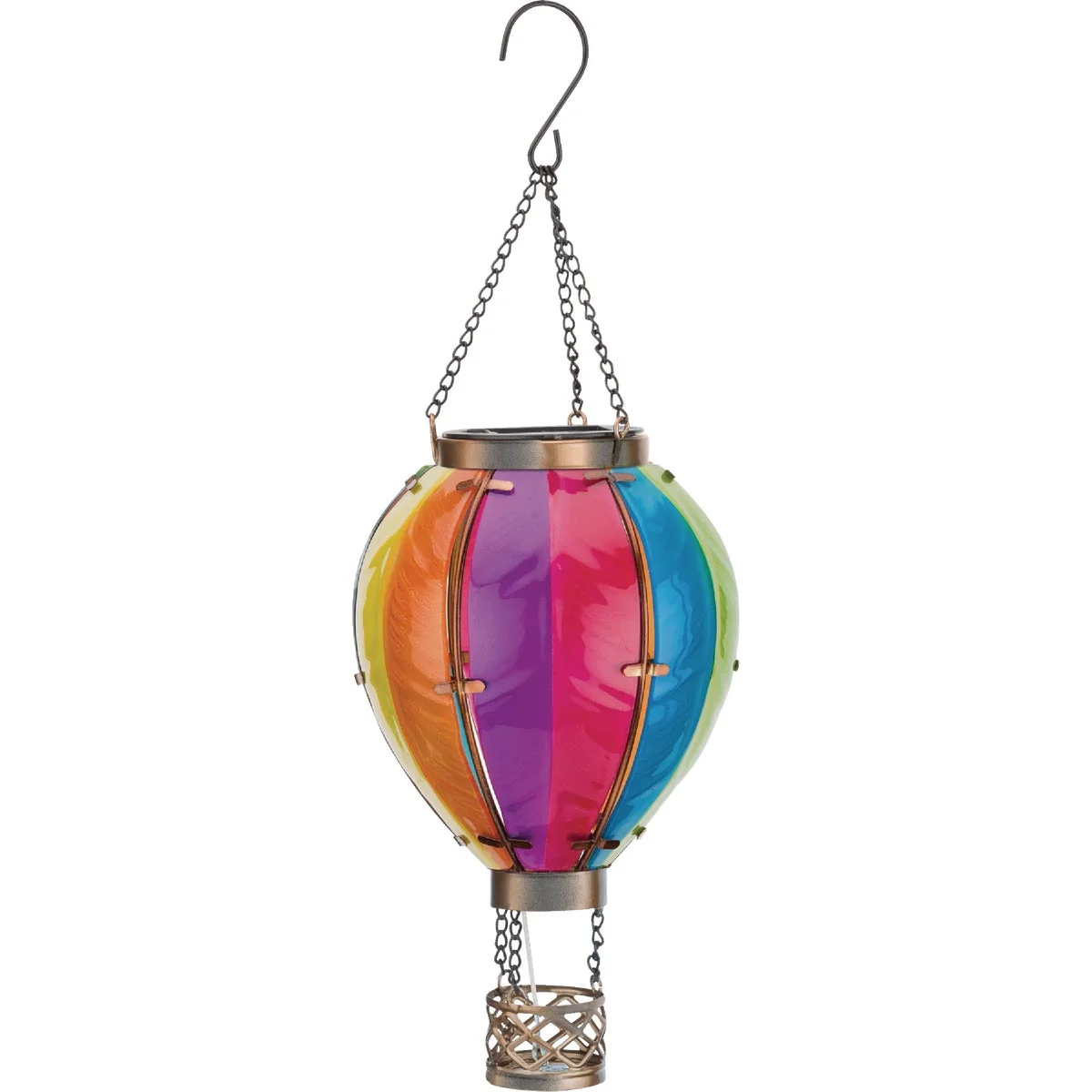 Exceptional Regal Art Gift Small Rainbow Hot Air Balloon Solar Lantern Pure